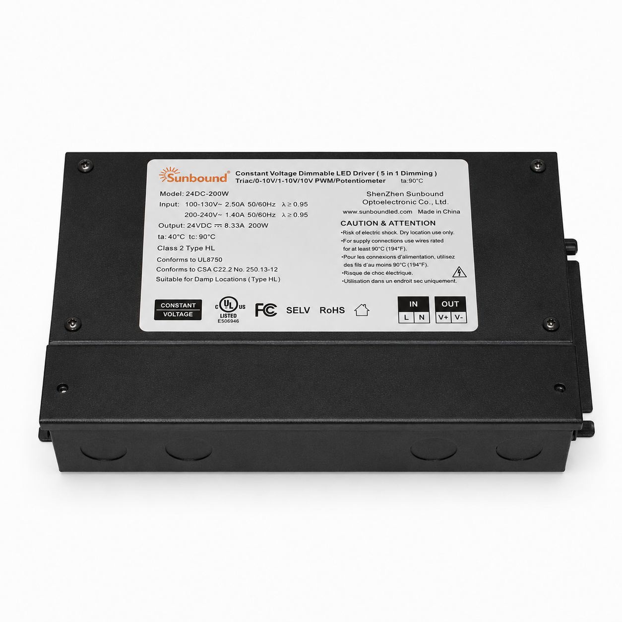 200W Hardwire LED Driver