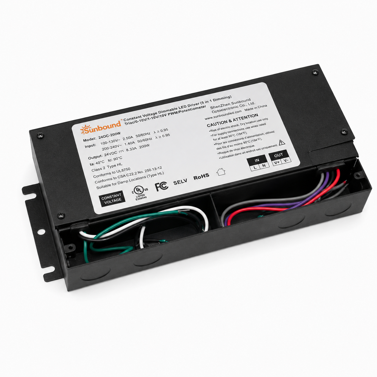 200W Hardwire LED Driver