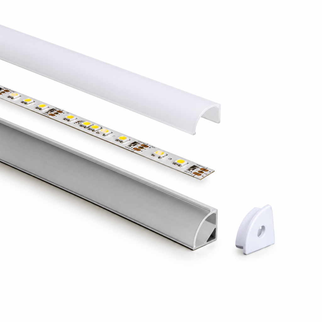 Angled 100 Crescent | Made-to-Order Corner Linear LED Light