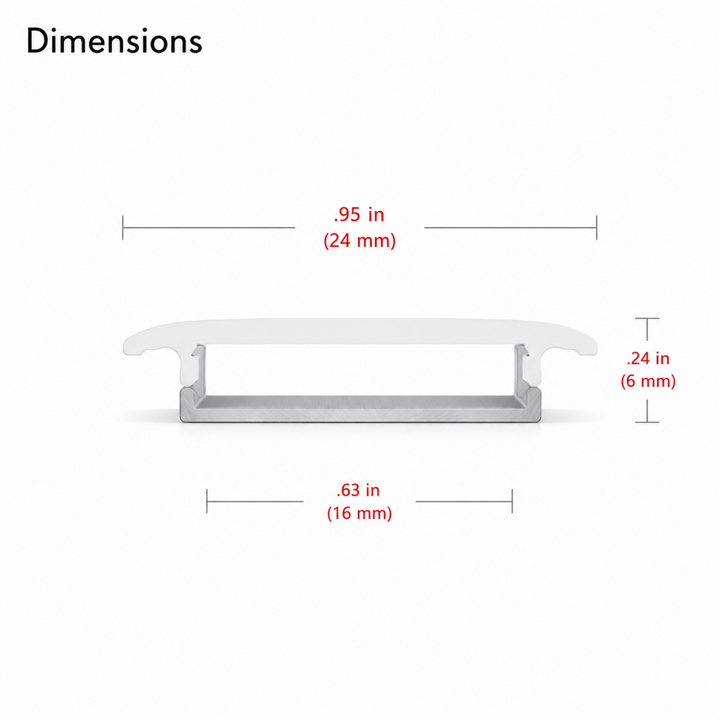 Recess 100 DIY | LED Aluminum Channel & Frosted Diffuser