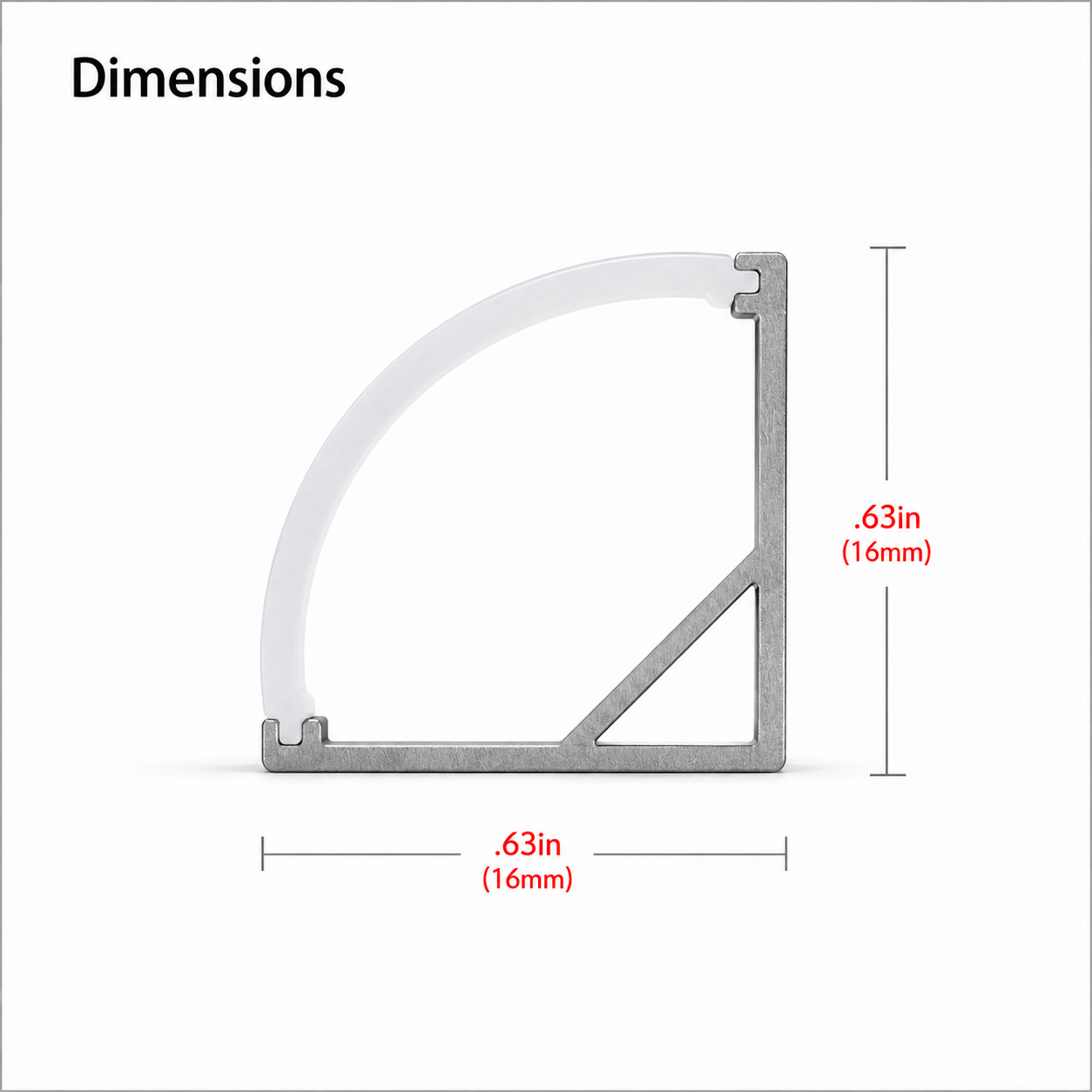 Angled 100 Crescent | Made-to-Order Corner Linear LED Light